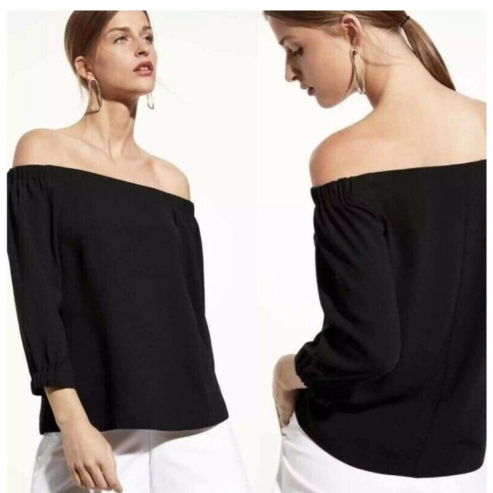 Babaton Rodrigo off the shoulder black blouse sz s